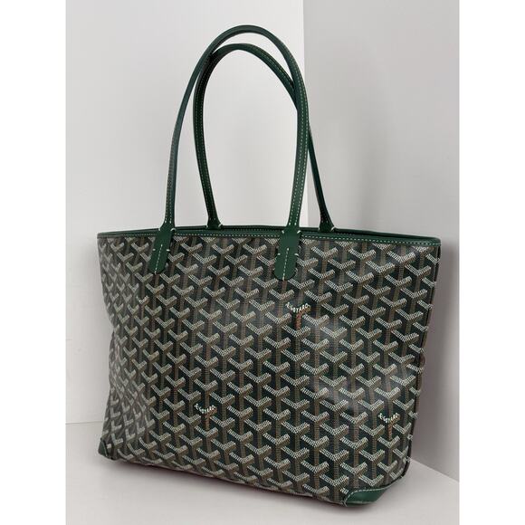 Goyard Saint Louis Medium Tote Green Goyardine Canvas B-2 - Picture 1 of 16